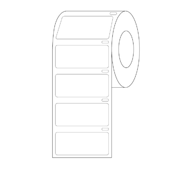 Direct Thermal Cryo Label 43x19mm for Lg Vials/Tubes White Roll Form